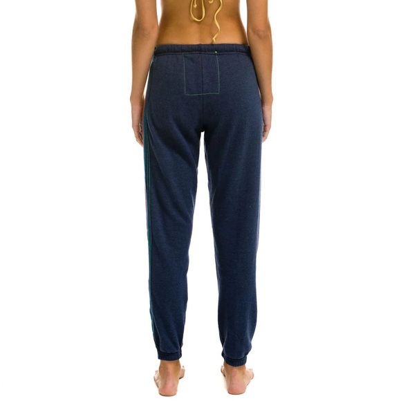 Aviator Nation Women’s 5 Stripe Sweatpants Joggers in Navy size Large - Picture 4 of 10